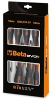 Beta 1208E/RTX-D7 7-delig set Evox schroevendraaiers voor schroeven met Tamper Resistant Torx® profiel (artikel 1208E/RTX) - 012081207 012081207