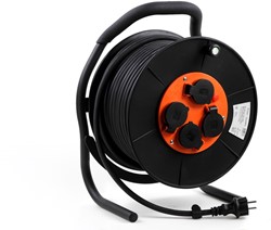 QwattPro kabelhaspel EZ Winder RA 25m 3G1,5 H07RN-F zwart - 1211003 - 1211003