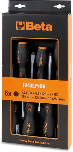 Beta 1243Lp/D6-Set Van 6 Schroevendraaiers - 012430016