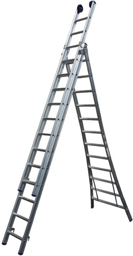 little Jumbo Reformladder SuperPRO geanodiseerd uitgebogen bomen - 3x9