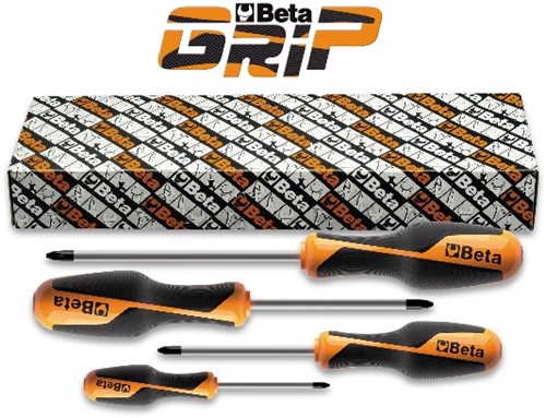 Beta 4-delig set schroevendraaiers voor Phillips® kruiskopschroeven (art. 1262) 1262/S4 - 012620304