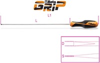 Beta Schroevendraaiers voor verzonken sleufschroeven, lange uitvoering 1264L 3X300 - 012640206