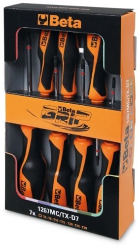 Beta 1267MC/TX-D7 7-delig set schroevendraaiers voor Torx(R) schroeven | gekleurd - 012672307 012672307