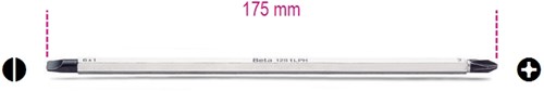 Beta Omkeerbare schroevendraaier klingen voor sleuf en Phillips(R) kruiskop schroeven 1281LPH/3 - 012810323