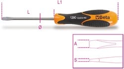 Beta Schroevendraaiers voor sleutelschroeven, vervaardigd uit roestvaststaal 1290INOX 6,5X150 - 012900451