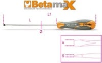 Beta Schroevendraaier voor sleufschroeven 1290 2,5X75 - 012900006