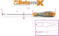 Beta Schroevendraaier voor sleufschroeven 1290 3,5X75 - 012900018