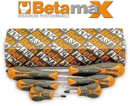 Beta 6-delige set schroevendraaiers voor Pozidriv®-Supadriv® kruiskopschroeven (art. 1299PZ) 1299PZ/S6 - 012990306-2