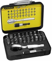 Stanley handgereedschap Bitset Expert Pro 1/4" - Ratelsleutel (32 delig) - 1-13-904