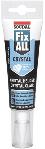 Soudal Fix - All Crystal | Lijm- en voegkit | Transparant | 125 ml - 131093
