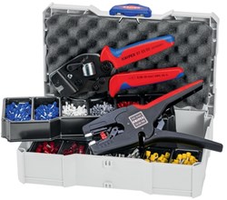 Knipex Assortiment adereindhulzen | 1.252-delig 0,50-10,00 mm² | Krimptang 195 mm, draadstriptang | in systainer | 1 stuk - 97 90 17 97 90 17