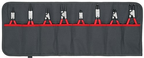 Knipex Set borgringtangen | 8-delig in roltas | 10-60 mm | 1 stuk - 00 19 58 V01 00 19 58 V01