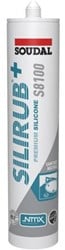 Soudal Silirub+ S8100 Neutraal | Sanitairkit | Stofgrijs | 300 ml - 135726