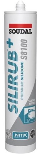 Soudal Silirub+ S8100 Neutraal | Sanitairkit | Stofgrijs | 300 ml - 135726