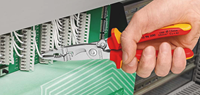 Knipex Elektro installatietang geïsoleerd | Meercomponenten-omhullingen | VDE-gekeurd | Geïntegreerde openingsveer - 13 96 200 T BK-3