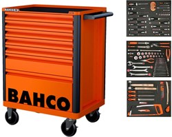 Gevulde Gereedschapswagen 7 lades, oranje, 130-delig - 1472K7-FULL3