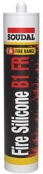 Soudal Fire Silicone B1 FR | Brandwerende siliconenkit | Zwart | 300 ml - 147411