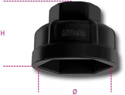 Beta Zeskant dopsleutels voor oliefilterhouders 1493AL/CF 24 - 014930424