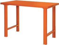 Bahco Werkbank | heavy-duty | met stalen werkblad | 4 poten | oranje | 1500 mm x 750 mm x 1030 mm - 1495WB15TS
