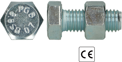 pgb-Europe PGB-FASTENERS | SB-bout CE 8.8 EN15048-1 M10x35 Zn | 100 st F15048801010000353
