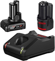 Bosch Blauw Starterset GBA 12 - 1x 2,0Ah, 1x 4,0Ah, lader GAL 12V-40 Professional - 1600A01NC9
