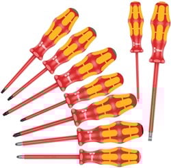 Wera 160 i/162 i/167 i/9 Schroevendraaierset Kraftform Plus Serie 100, 9 -delig - 1 stuk(s) - 05133355001