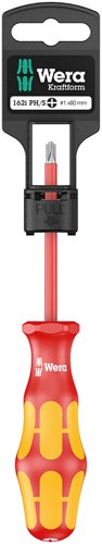 Wera 162 i PH/S VDE geïsoleerde Schroevendraaier voor PlusMinus-Schroeven, PH/S # 1 x 80 mm - 1 stuk(s) - 05100019001