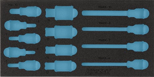 HAZET 2-componenten zachschuiminleg 163-220L · L x B: 342 mm x 172 mm