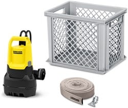 Karcher SP 16.000 Flood Box | Dompelpomp voor vuil water | incl. 10 m Evacuation Hose + PE Box - 1.645-831.0