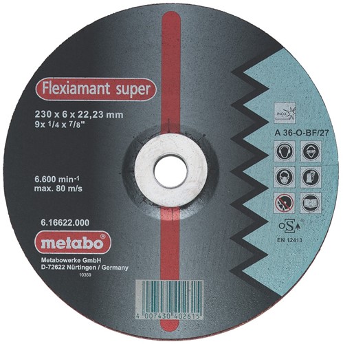 Metabo Accessoires Afbraamschijf Ø 180x6,0x22,2 RVS Flexiamant super - 10 stuks - 616610000