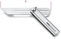Beta Verstelbare schuif zweihaak. Blad is vervaardigd uit verchroomd staal aluminium aanslag 1672A 200 - 016720120