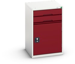 Bott Verso Schuifladenkast | 525x550x800mm | 2 Laden | 1 Deur | RAL 3004 - 16925016.24