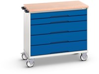 Bott Verso Mobiele Kast | 1050x600x980mm | 5 Laden | MPX Top | RAL 5010 - 16927051.11