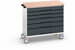 Bott Verso Mobiele Kast | 1050x600x980mm | 6 Laden | MPX Top | RAL 7016 - 16927054.19