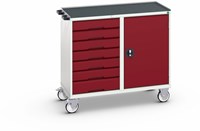 Bott Verso Mobiele Kast | 1050x600x980mm | 7 Laden | 1 Deur | Top Tray | RAL 3004 - 16927128.24