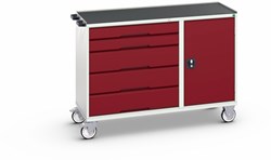 Bott Verso Montagewagen | 5 Lades | 1 Deur | Afrolrand | RAL 3004 - 16927152.24