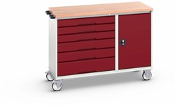 Bott Verso Montagewagen | 6 Lades | 1 Deur | Multiplex Blad | RAL 3004 - 16927154.24