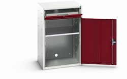 Bott Verso Computerkast | 650x550x1000mm | 1 Legbord | 1 Schuiflade | RAL 3004 - 16928000.24