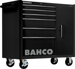 Bahco Gereedschapswagen 'classic' C75 40" met 6 lades en opbergkast zwart | 986 mm x 501 mm x 1100 mm - 1475KXL6CBLACK