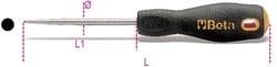 Beta Priem, rond stalen kling 1716R - 017160001