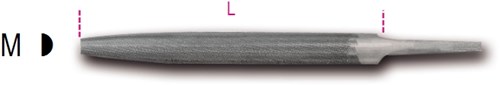 Beta Halfronde basterd vijlen, zonder handgreep 1718A8/M - 017180037