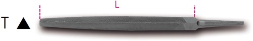 Beta Driehoekige halfzoete vijlen, zonder handgreep 1718A8/T - 017180033