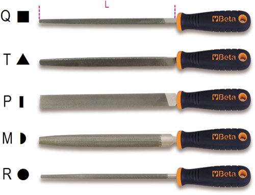 Beta basterd vijlen, 10", kunststof handgreep 1719BMD10/P - 017190245