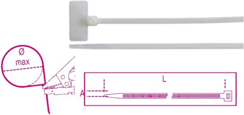 Beta Bmbt11125-Nylon Bindstrips Markeerlabel - BMBT11125