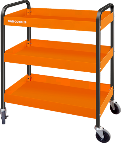 Bahco Kar op wielen | aluminium | met drie lagen | oranje | 764 mm x 435 mm x 1051 mm - 1470KC3A