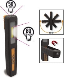 Beta Oplaadbare inspectie lampje, met dubbele lichtstraal: lamp en spot 1838P - 018380005