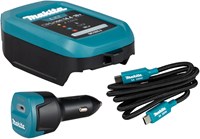 Makita accessoires Lader LXT DC18SJ compleet | Met ADP14 autoadapter | Met USB-C PD kabel - 1915U4-1