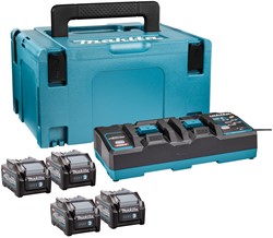 Makita 191U28-6 | Accu Startset | XGT | DC40RB + 4 x Accu BL4040 | 40V max 4.0Ah in MBox - 191U28-6