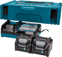 Makita Startset XGT DC40RC/2xBL4025 | 40V / 2,5Ah - 191V27-4