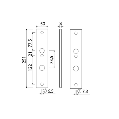 AMI Langschild 251/50/8 Rc22,5-73.5 F-1 R6,5/R7,3 - 215122-2